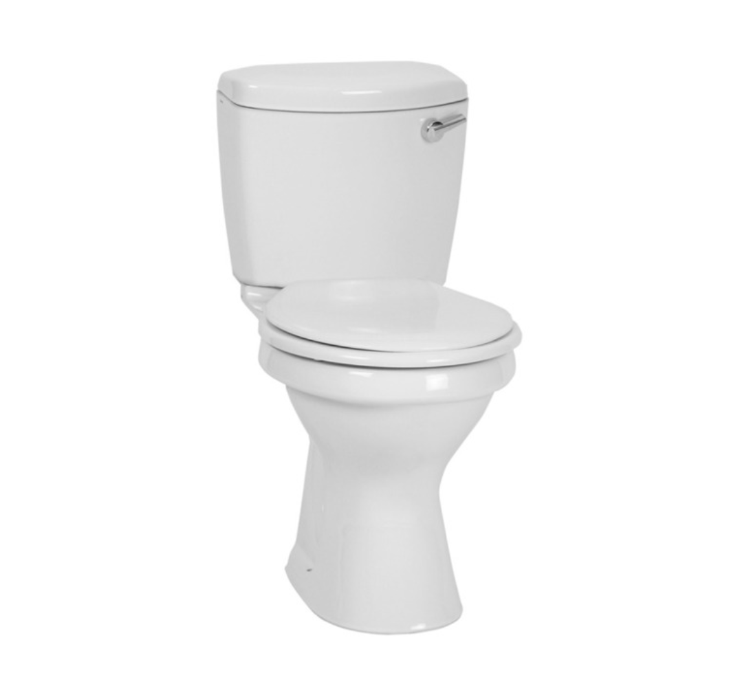 Builders Miami Close Couple Toilet Suite 150 White