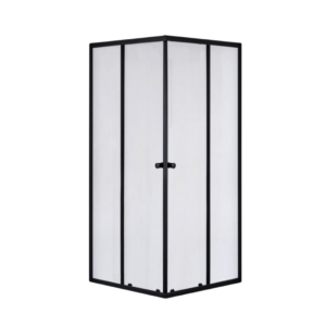 Builders Corner Entry Shower Enclosure Matt Black 885 x 885 mm