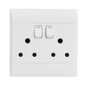 CBI 4x4 Double Socket Whit
