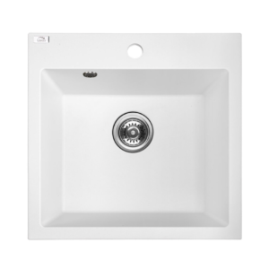 Laveo Alena 1 Bowl Granite Sink White 490 x 490 x 200 mm