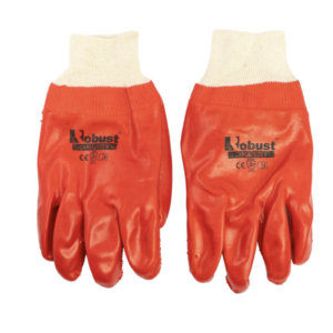 Robust Large Rough Palm Heavty Duty PVC Gloves Size 9